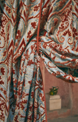 Tissu Fadini Borghi - Toscana - r�f: I6653.001 Perla Corallo