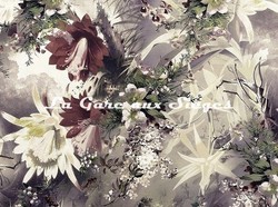 Tissu Jean Paul Gaultier - Flower Power - rf: 3497.01 Pastel ( dtail )