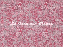 Tissu Pierre Frey - Les Pagodes - rf: F3479.003 Rose ( verso )