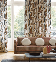 Tissu Camengo - Chicago - rf: 2652.0395 Terre de Sienne