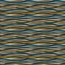 Tissu Casamance - Frnsie - rf: 3792.0337 Bleu topaze/Moutarde