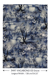 Tissu Jean Paul Gaultier - Vagabond - rf: 3441.03 Encre