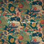 Tissu Osborne &amp; Little - Hartfield - rf: F7406.01 Teal/Gold