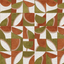 Tissu Casamance - Impatient - rf: 1153.0350 Terracotta/Olive