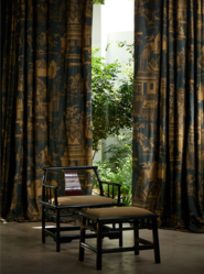 Tissu Jim Thompson - Lost Kingdon - r�f: J4002.001 Twilight