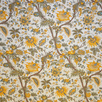 Tissu Casal - Bangalore Lin - rf: 85095.7440 Or/Turquoise/Vert