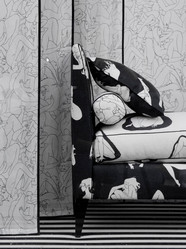 Tissu Pierre Frey - La Dance - rf: F2984.001 Noir & Blanc