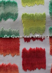 Tissu Jro - Aquarelle - Coloris: 02 Vert & 04 Orange (supprim)