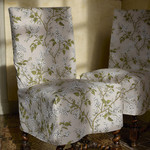 Tissu Braqueni - Les Lilas Lin - rf: B7677.001 Blanc