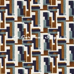 Tissu Casamance - Bebop - rf: 4856.0324 Cladon/Marine