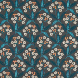 Tissu Osborne & Little - Rushworth - rf: F7407.02 Charcoal/Teal