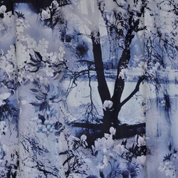 Tissu Jean Paul Gaultier - Vagabond - rf: 3441.03 Encre ( dtail )