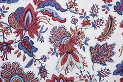 Tissu Quenin - Eglantine - rf: 4266.03 Griotte ( dtail )