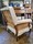 Fauteuil anglais garni en blanc