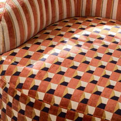 Tissu Jim Thompson - Kata velvet - rf: J3974.003 Pomegranate Clay
