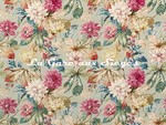 Tissu Sanderson - Dahlia &amp; Rosehip Velvets - réf: 526532 Mulberry/Grey