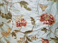 Tissu Colefax & Fowler - Oriental Poppy - rf: F3302.03 Aqua ( dtail )