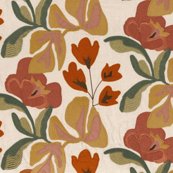 Tissu Casamance - Ayana - rf: 4135.0278 Kaki Terracotta