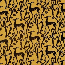 Tissu Zoffany - Deco Deer - rf: 333017 Tigers Eye/Vine Black