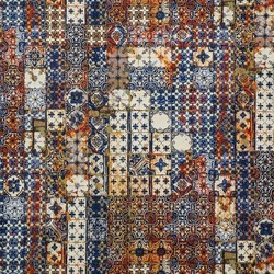 Tissu Jean Paul Gaultier - Azulejos - rf: 3463.01 Mandarine