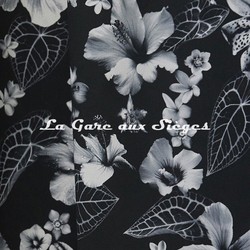 Tissu Jean Paul Gaultier - Honolulu - rf: 3498.01 Noir ( dtail )