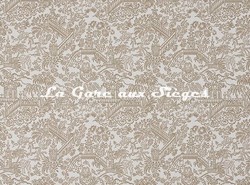 Tissu Pierre Frey - Les Pagodes - rf: F3479.001 Naturel ( recto )