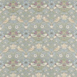 Tissu William Morris - Strawberry Thief - rf: 220314 Slate/Vellum