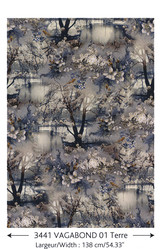 Tissu Jean Paul Gaultier - Vagabond - rf: 3441.01 Terre