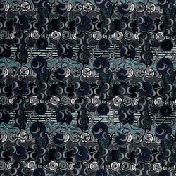 Tissu Jean Paul Gaultier - Meltingpot - rf: 3452.03 Aqua