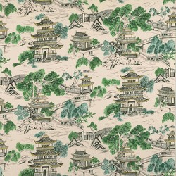 Tissu Manuel Canovas - Mandarin - rf: M4153.02 Vert d'eau