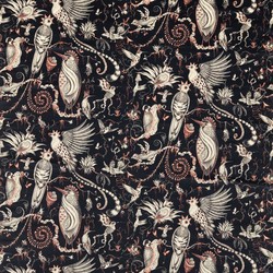 Tissu Clarke & Clarke - Quetzal Velvet - rf: F1759/01 Charcoal