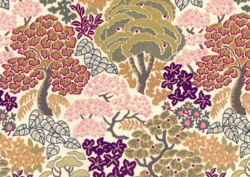 Tissu Leli�vre - La Canop�e - r�f: 5076.01 Ecru ( d�tail )