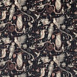 Tissu Clarke &amp; Clarke - Quetzal Velvet - rf: F1759/01 Charcoal