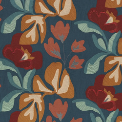 Tissu Casamance - Ayana - rf: 4135.0387 Cladon Grenat