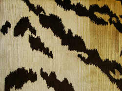 Tissu Nobilis - Velours Tiger - rf: 10496.02 Crme ( dtail )