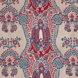 Tissu Braqueni - La Valette - rf: B738A.001 Rouge Bleu