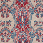 Tissu Braqueni - La Valette - rf: B738A.001 Rouge Bleu