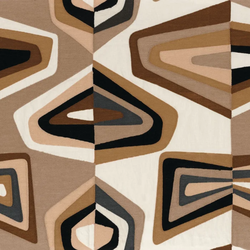 Tissu Casamance - West Dream - rf: 4378.0123 Praline/Noir