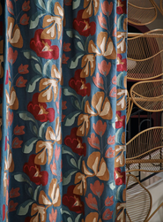 Tissu Casamance - Ayana - rf: 4135.0387 Cladon Grenat