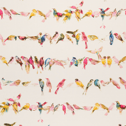 Tissu Chivasso - Birdsong - rf: CH2718/060 Rose