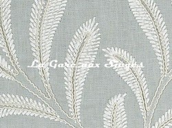 Tissu Braqueni - Goa - rf: B7615.001 Bleu cleste ( dtail )