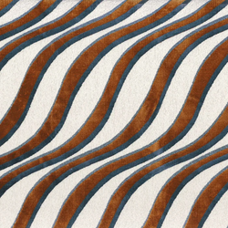 Tissu Casamance - Moretta - rf: 1158.0461 Bleu nordique Acajou