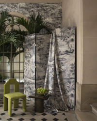 Tissu Pierre Frey - Safari - rf: F3989.001 Charbon