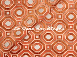 Tissu Jim Thompson - Octavian velvet - rf: J3844.003 Coral