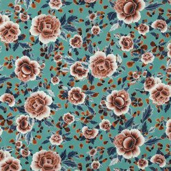 Tissu Jean Paul Gaultier - China Town - rf: 3413.01 Aqua