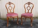 Paire de chaises Napoléon III en merisier