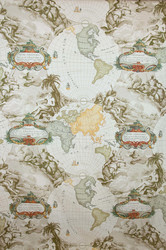 Tissu Pierre Frey - Planisphre - rf: F2264.001 Crme