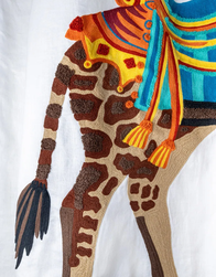 Tissu Pierre Frey - La Girafe du Carrousel - rf: F4071.001 ( dtail )