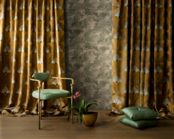Tissu Jim Thompson - Golden Fans - r�f: J4006.001 Gilded