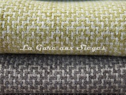 Tissu Osborne & Little - Ardee - Coloris: 06 Chartreuse/Ivory & 07 Taupe/Linen